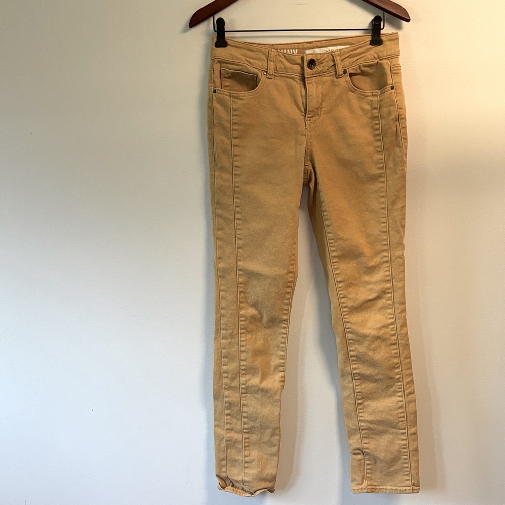 DKNY Women's mustard Yellow soho Skinny Jeans sz 4